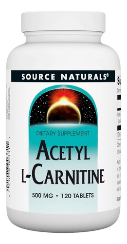 Acetyl L-carnitine 500 Mg 120 Tabs By Source Naturals
