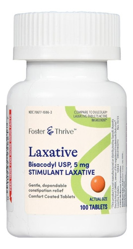 Laxative Bisacodyl Usp 5 Mg 100 Tabs By Foster And Thrive