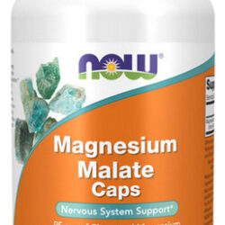 Malato De Magnésio 180 Cápsulas Vegetais Da Now Foods