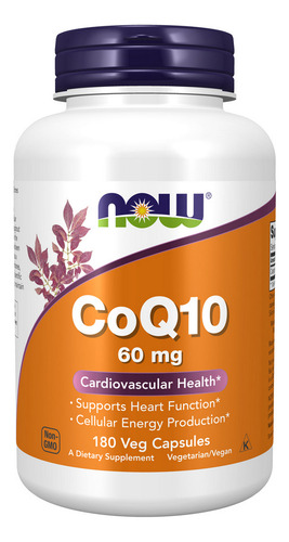 Coq10 60 Mg 180 V/cápsulas Da Now Foods