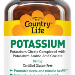 Potássio 99 Mg 250 Comprimidos Por Country Life