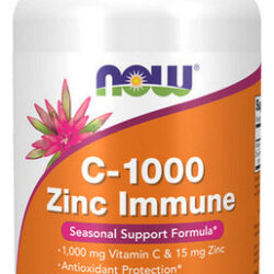 Cápsulas C-1000 Zinc Immune 180 Vegetais Da Now Foods