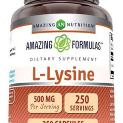 Fórmulas Incríveis De L-lisina 500 Mg 250 Cápsulas Da Amazin