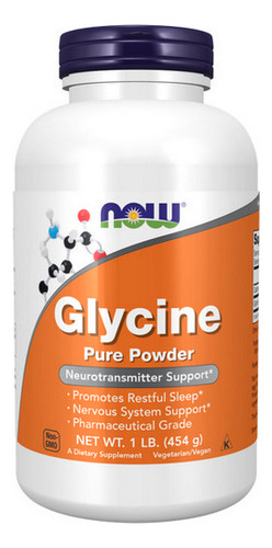 Glicina Em Pó 1 Kg. Por Now Foods