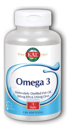 Cápsulas Gelatinosas Omega 3 120 Da Kal