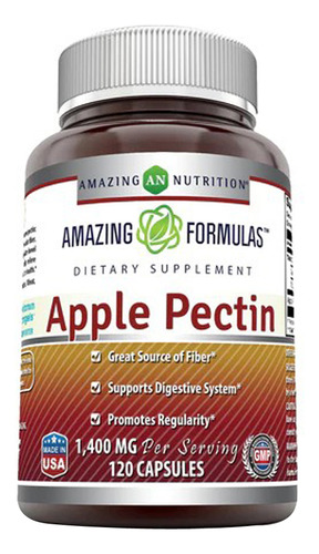 Fórmulas Incríveis: Pectina De Maçã 1400 Mg 120 Cápsulas Da
