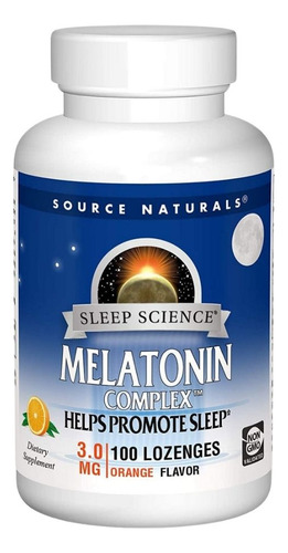 Melatonin Complex Orange 3 Mg 100 Tabs By Source Naturals