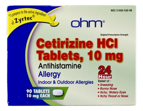 Cetirizine 10mg 90 Tabs By Zyrtec
