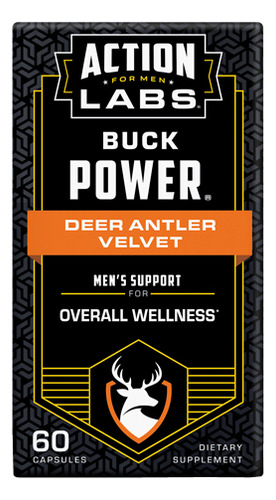 Buck Power Deer Antler Velvet 60 Cápsulas Da Action Labs