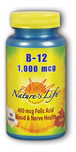Vitamin B-12 1000 Mcg 100 Tabs By Nature's Life