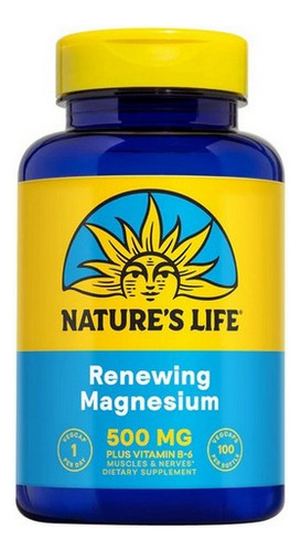 Magnésio 500 Mg 100 Cápsulas Da Nature's Life