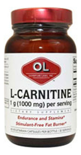 L-carnitina 500 Mg 60 Cápsulas Da Olympian Labs