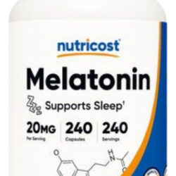 Melatonin Capsules 20 Mg 240 Count By Nutricost
