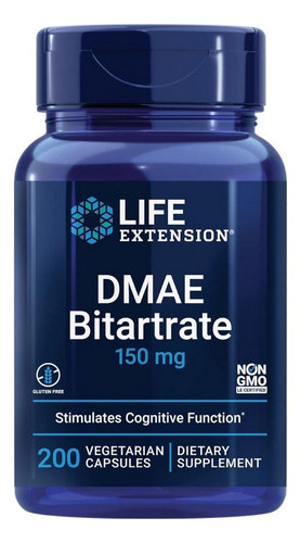Bitartarato De Dmae 150 Mg 200 Vcaps By Life Extension