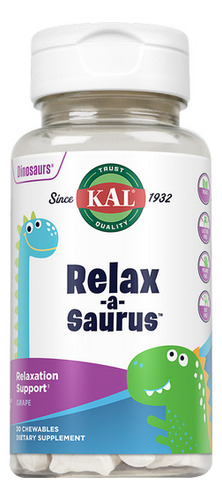 Relax-a-saurus Grape 30 Chews By Kal
