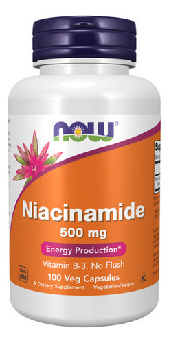 Niacinamida 500 Mg 100 Cápsulas Da Now Foods