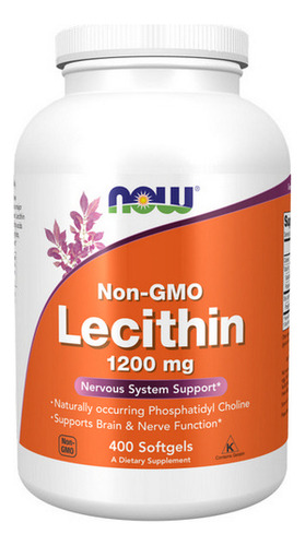 Lecitina 1200 Mg 400 Géis Da Now Foods