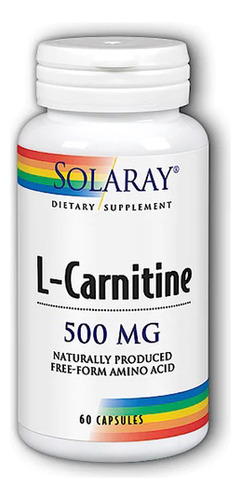L-carnitina 500 Mg 60 Cápsulas Da Solaray