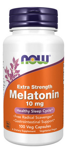 Melatonina 10 Mg 100 Vcaps Da Now Foods