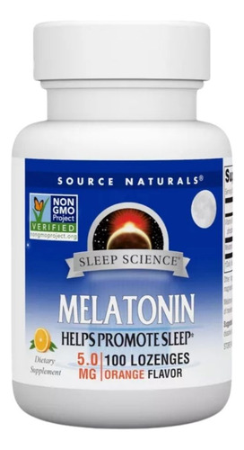 Melatonin 5 Mg Sublingual Orange 100 Tabs By Source Naturals