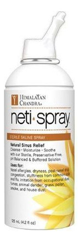 Spray Salino Estéril Neti Spray 4,2 Onças Do Himalayan Insti