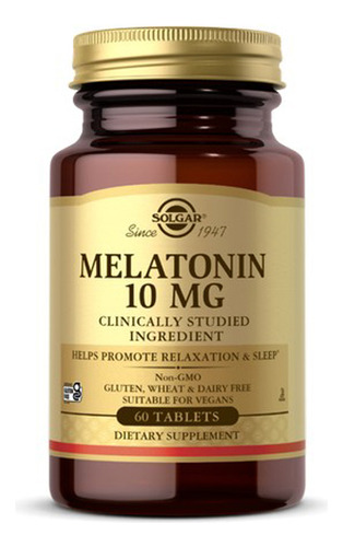 Melatonina 10 Mg 60 Comprimidos Da Solgar