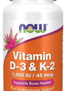 Vitamina D-3 E K-2 45 Mcg 120 Cápsulas Da Now Foods