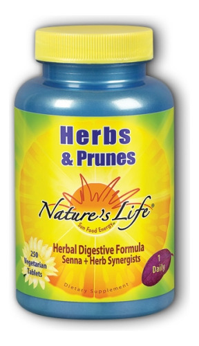 Ervas E Ameixas Secas 250 Comprimidos Da Nature's Life