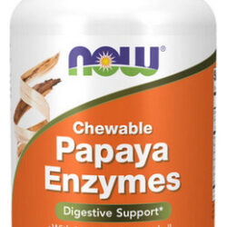 180 Pastilhas Mastigáveis Com Enzima De Mamão Da Now Foods