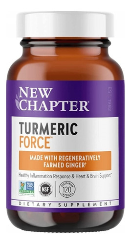 Cápsulas Vegetarianas Turmeric Force 120 Da New Chapter