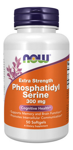 Fosfatidilserina 300 Mg 50 Cápsulas Gelatinosas Da Now Foods
