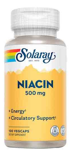 Niacin 500 Mg 100 Veg Caps By Solaray
