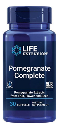 Romã Complete 30 Cápsulas Gelatinosas Da Life Extension
