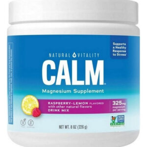 Calm Powder, Framboesa E Limão, 8 Onças Da Natural Vitality