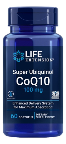 Super Ubiquinol Coq10 100 Mg 60 Géis Da Life Extension