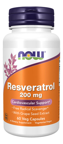 Natural Resveratrol 200 Mg 60 Vcaps By Now Foods