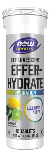 10 Comprimidos De Limão Effer-hydrate Da Now Foods