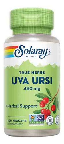 Uva Ursi 460 Mg 100 Cápsulas Da Solaray