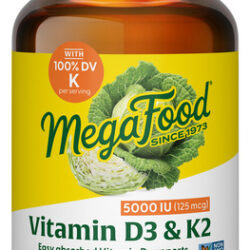 Vitamin D3 With K & K2 5000 Iu 120 Caps By Megafood