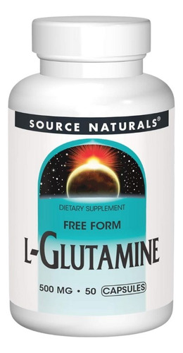 L-glutamine 500 Mg 50 Caps By Source Naturals