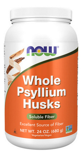 Cascas De Psyllium Inteiras De 24 Onças Da Now Foods