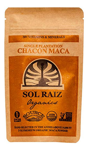 Organic Chacon Maca Powder Pouch 2 Oz By Sol Raiz Organics
