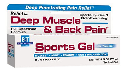 Gel Esportivo De 2,5 Fl Oz Da Boericke & Tafel