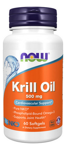 Óleo De Krill De Netuno 500 Mg 60 Géis Da Now Foods