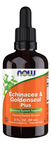 Echinacea E Goldenseal Plus 2 Onças Da Now Foods