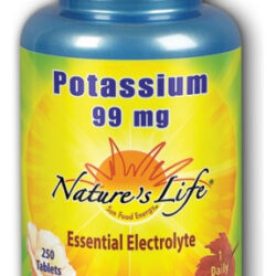 Potássio 99 Mg 250 Comprimidos Da Nature's Life
