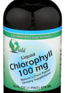 Clorofila 100 Mg Líquida De 16 Onças Da World Organics