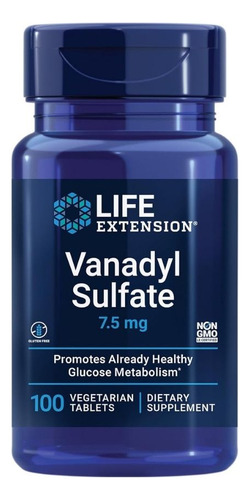 Vanadyl Sulfate 7.5 Mg 100 Tabs By Life Extension