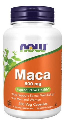Maca 500 Mg 250 Cápsulas Da Now Foods