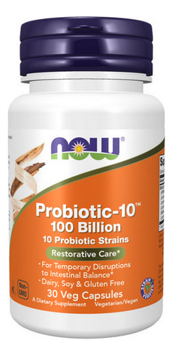 Probiótico-10 100 Bilhões, 30 Vcaps Da Now Foods